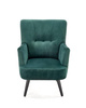 PAGONI fotel wypoczynkowy c. zielony / czarny (tkanina Bluvel #78) (1p=1szt)