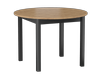 Stół rozkładany okrągły SORBUS dąb złoty craft / czarny