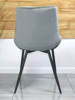 Stylowe krzesło VERSO | szary welur, czarne nogi