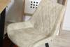 Tapicerowane krzesło do jadalni DORA | beżowa tkanina cowboy