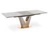 VALENTINO- Elegancki i praktyczny stół rozkładany w kolorze jasny popiel ze złotem